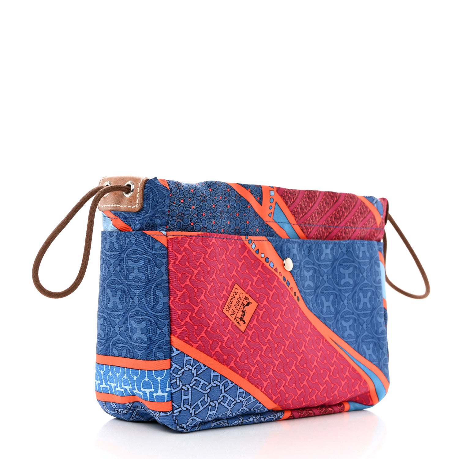 Hermes Silk Carre en Cravates Fourbi 20 PM Pouch Bleu Saphir 3 of 10