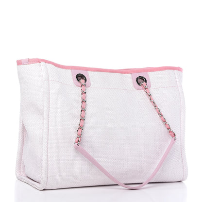 Chanel Canvas Small Deauville Tote Light Pink 3 of 10