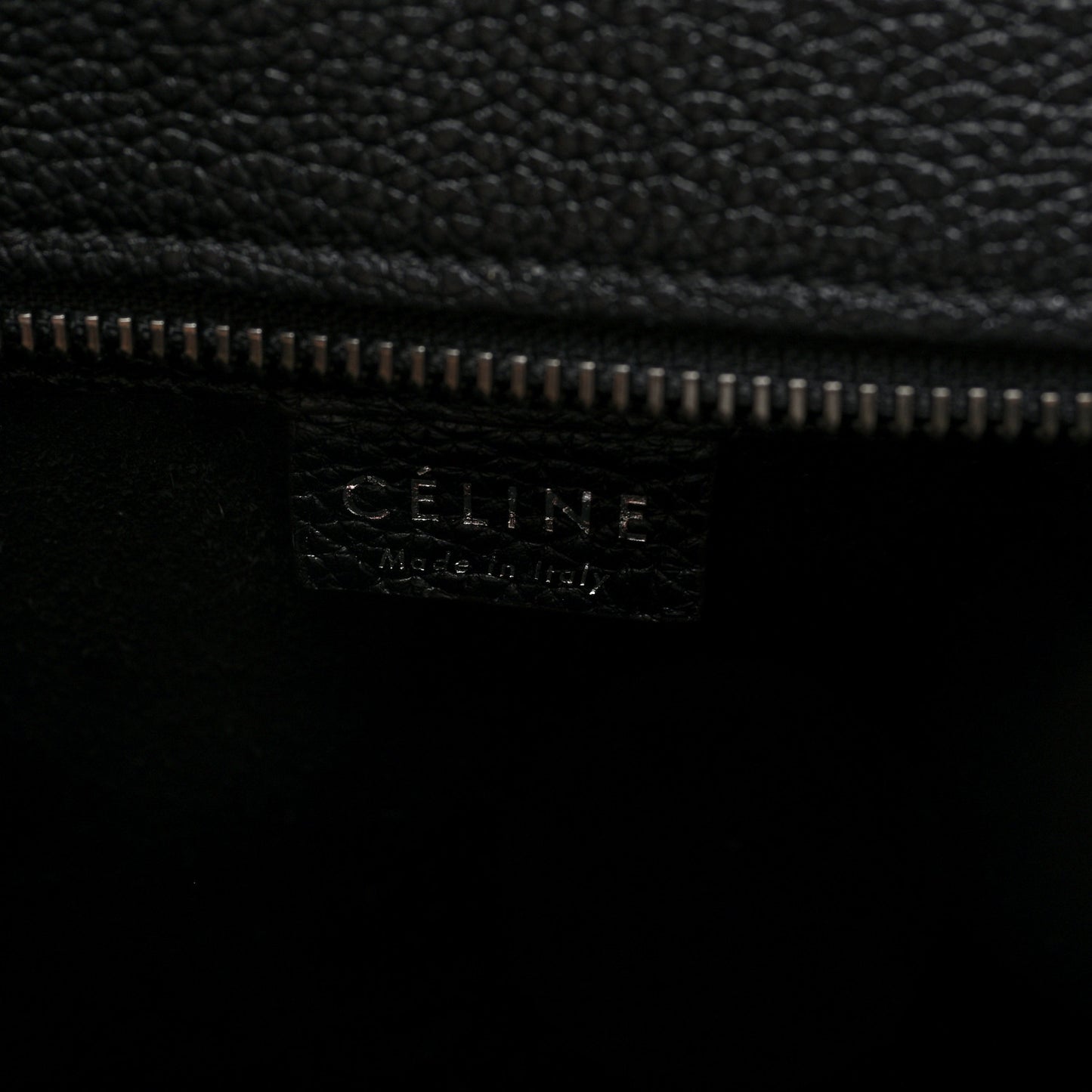 Drummed Calfskin Nano Luggage Black