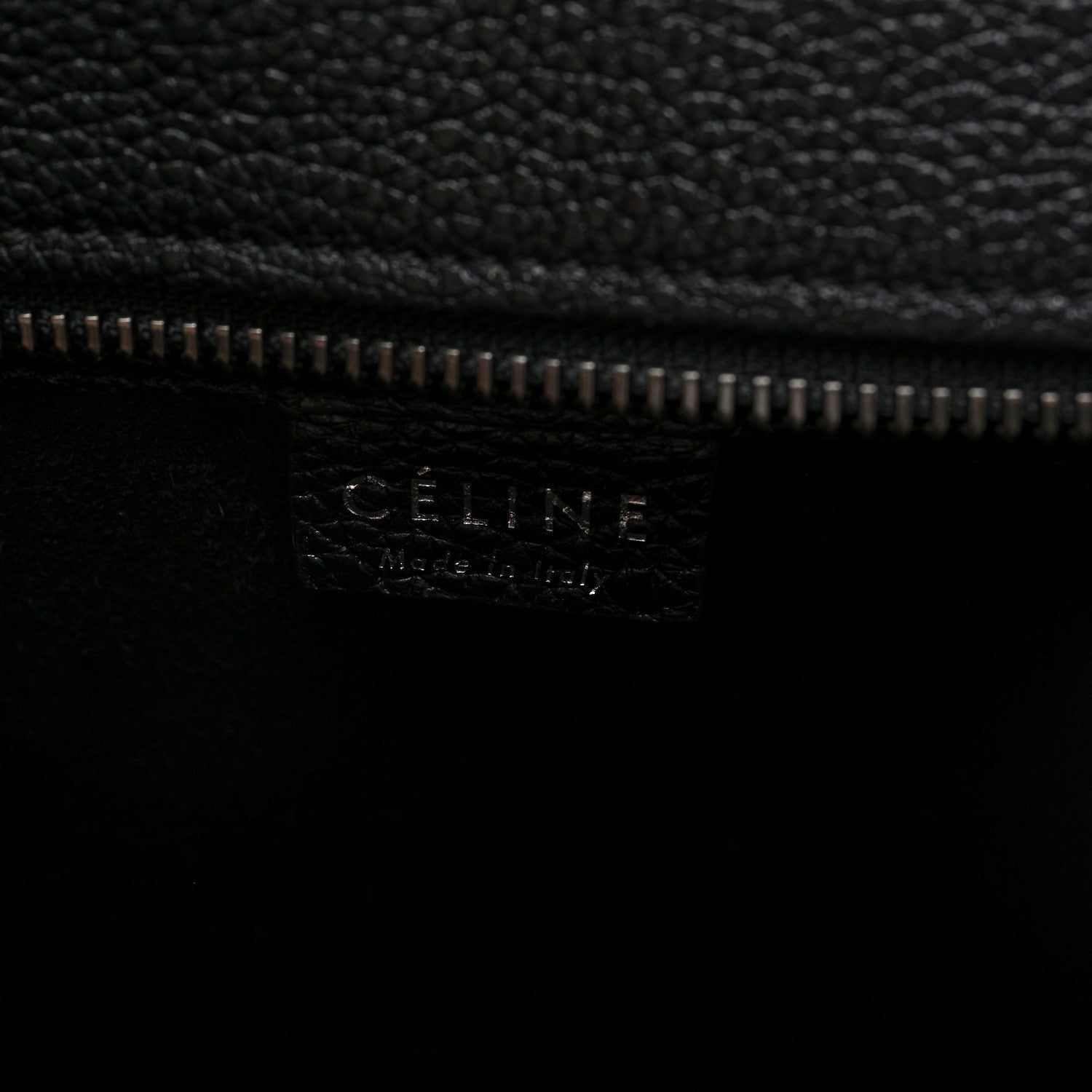 Celine Drummed Calfskin Nano Luggage Black 5 of 8