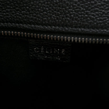 Celine Drummed Calfskin Nano Luggage Black 5 of 8