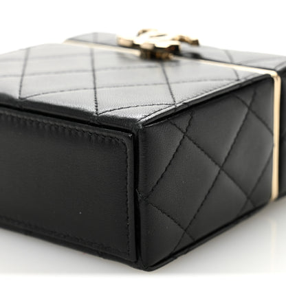 Chanel Lambskin Quilted Small Box With Chain Black 11 of 11