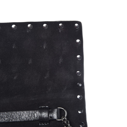 Valentino Garavani Craquele Nappa Rockstud Spike Wallet on Chain Black 7 of 7