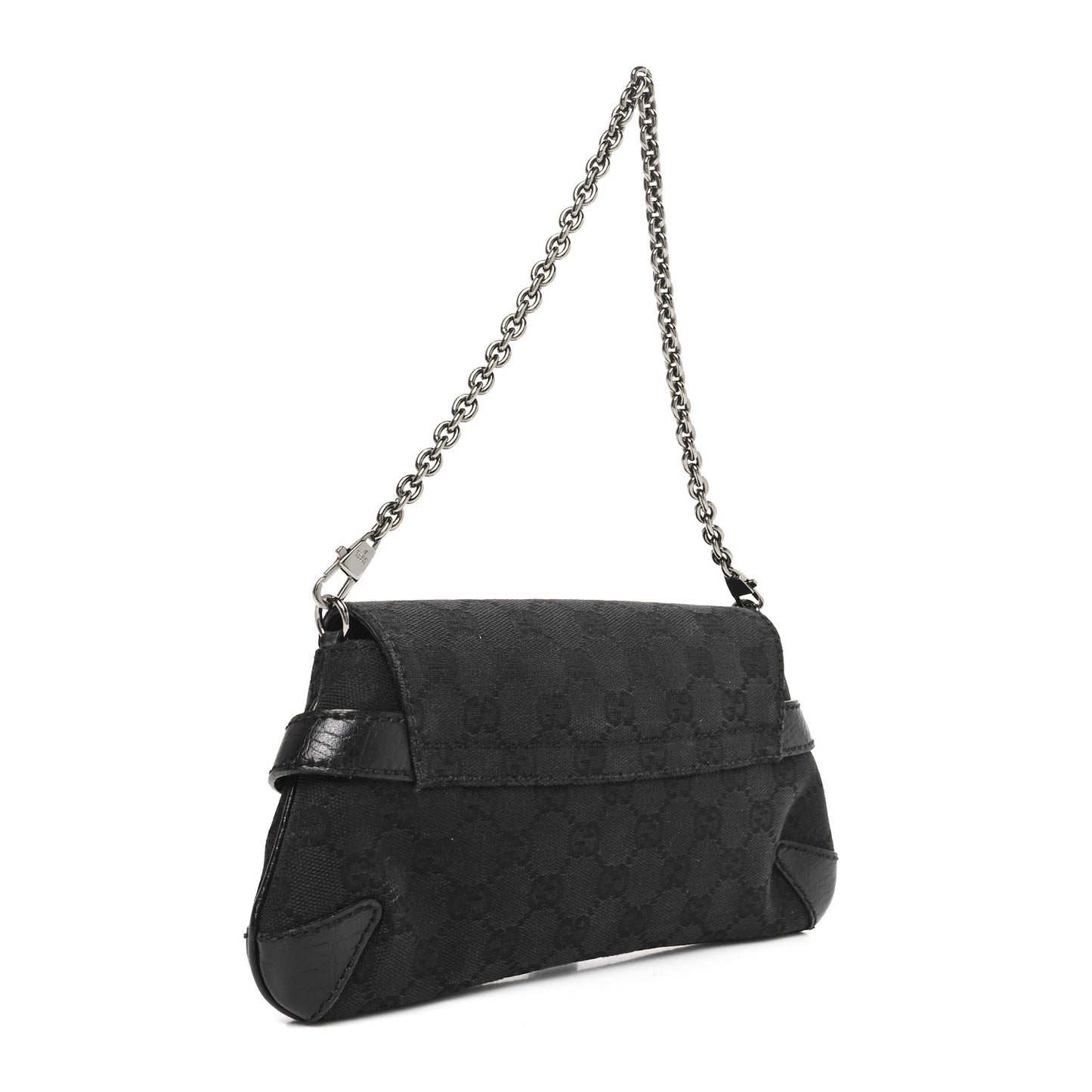 Monogram Horsebit Chain Clutch Black