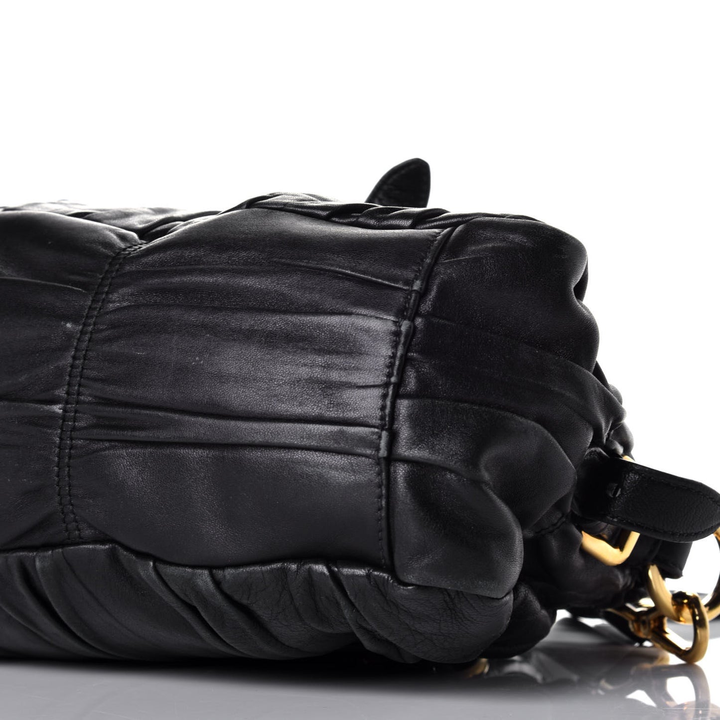Nappa Gaufre Shopping Satchel Black