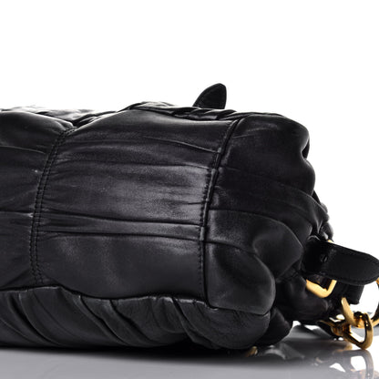 Prada Nappa Gaufre Shopping Satchel Black 9 of 10