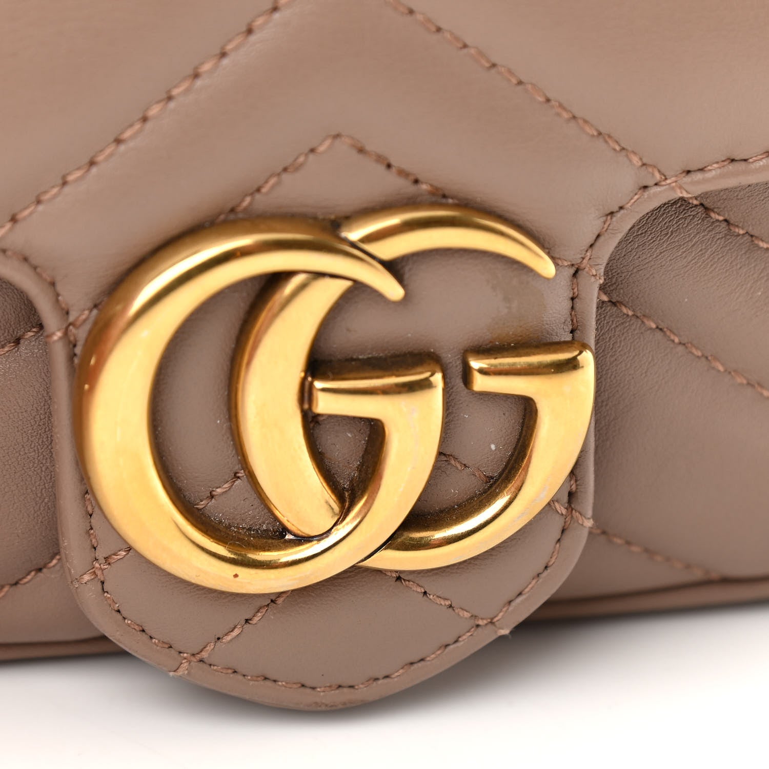 Gucci Calfskin Matelasse Super Mini GG Marmont Shoulder Bag Porcelain Rose 13 of 14