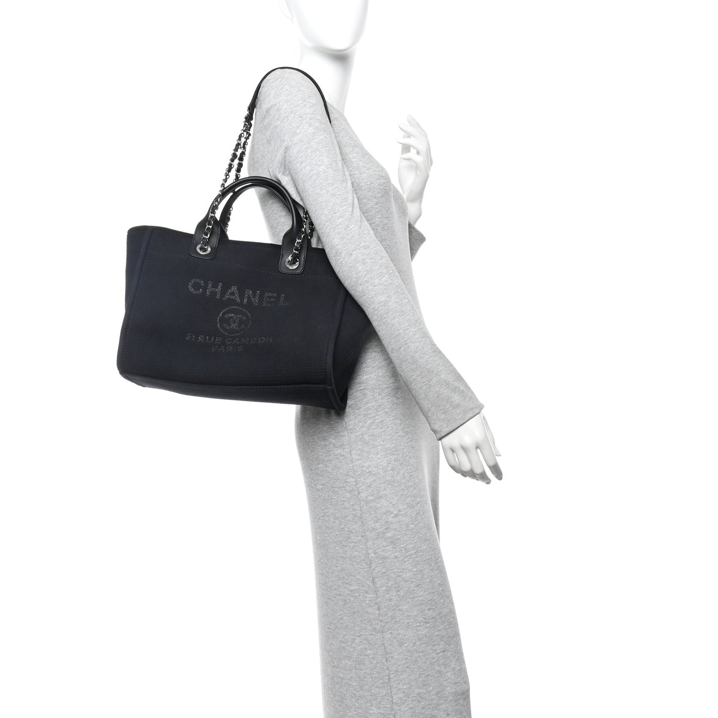 Mixed Fibers Small Deauville Tote Black
