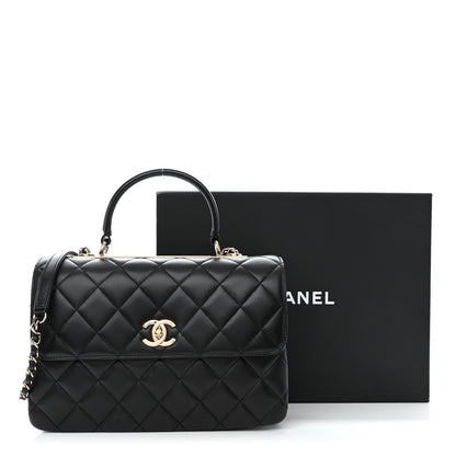 Chanel Lambskin Quilted Medium Trendy CC Flap Dual Handle Bag Black 14 of 14