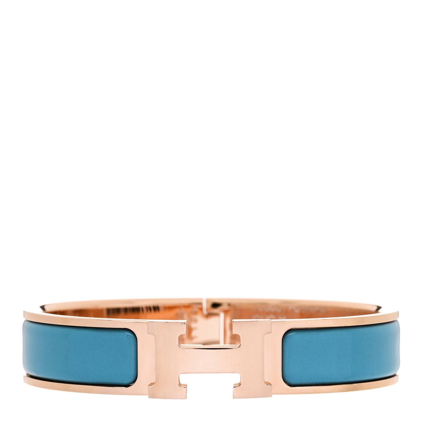 Enamel Narrow Clic Clac H Bracelet PM Bleu De Nord