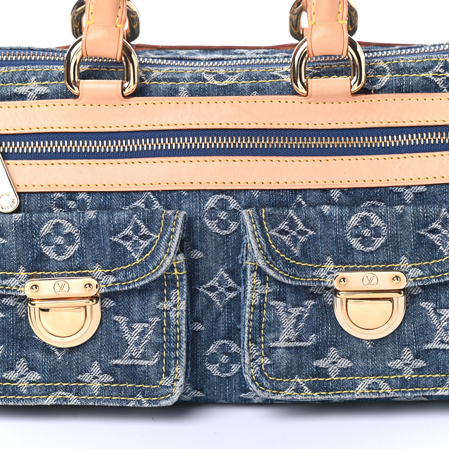 Louis Vuitton Monogram Denim Neo Speedy Blue 7 of 9