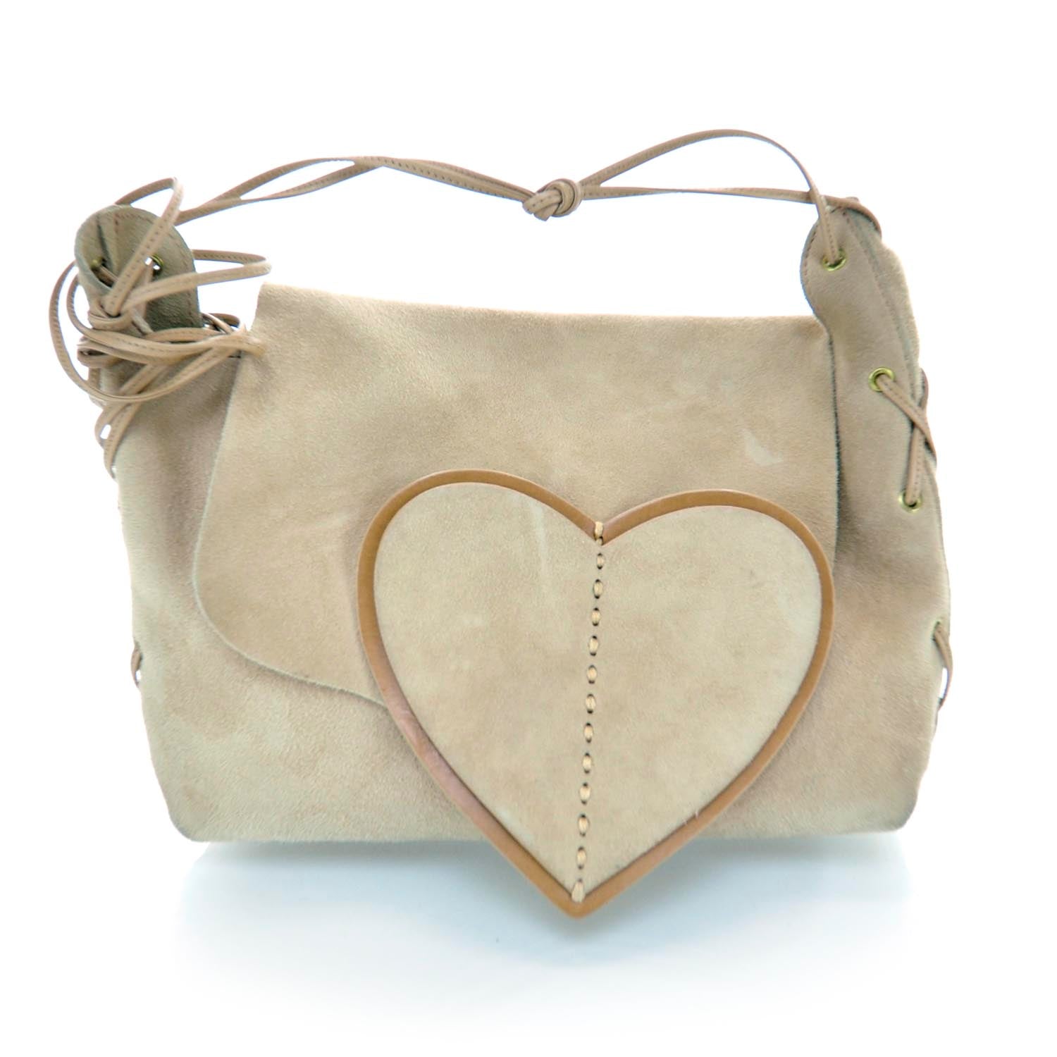 Gucci Suede Heart Shoulder Bag 1 of 12