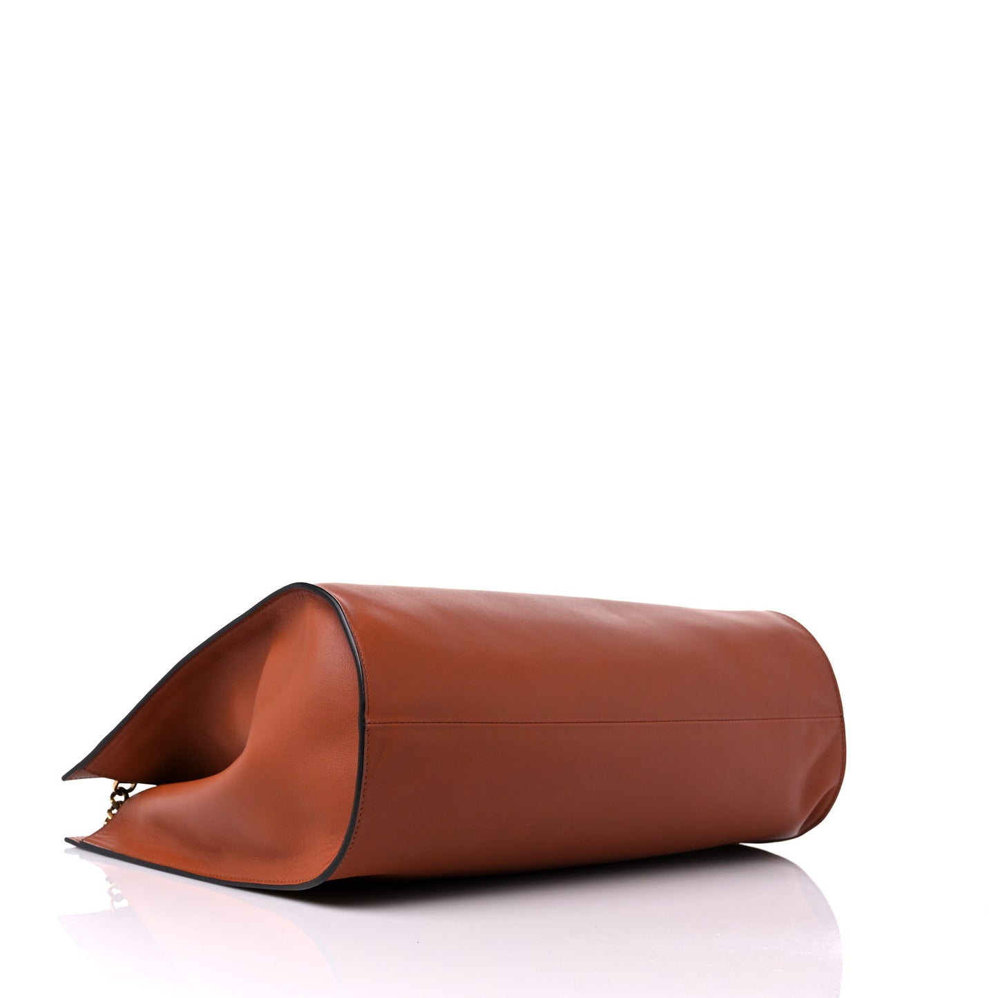 Calfskin Gancini Trifolio Tote Bag Siena Tan