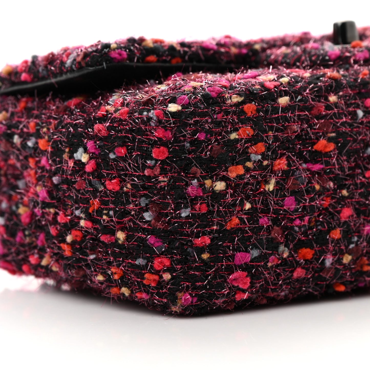 Tweed Quilted Mini Rectangular Flap Pink Multicolor
