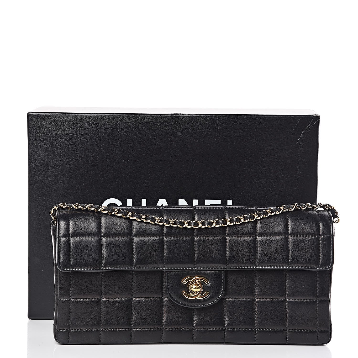 Chanel Lambskin East West Chocolate Bar Flap Black 11 of 11