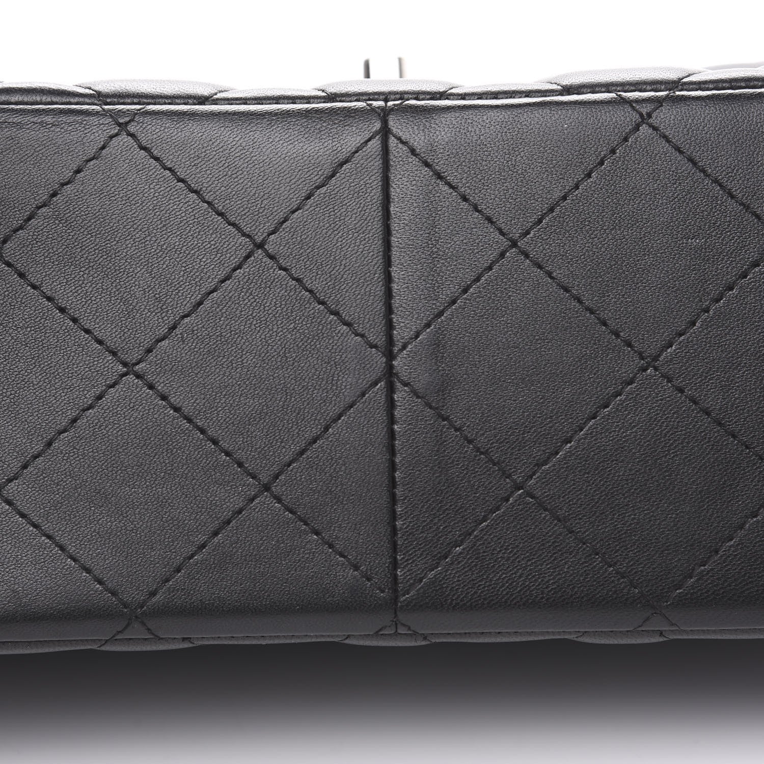 Chanel Lambskin Quilted Jumbo Double Flap Black 8 of 13