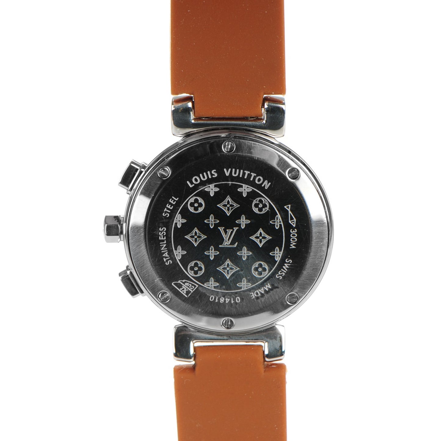 Stainless Steel Rubber 34mm Tambour Lovely Cup Quartz Watch Orange