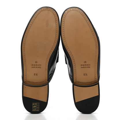 Gucci Goatskin Mens Horsebit Slippers 8.5 Black 5 of 10