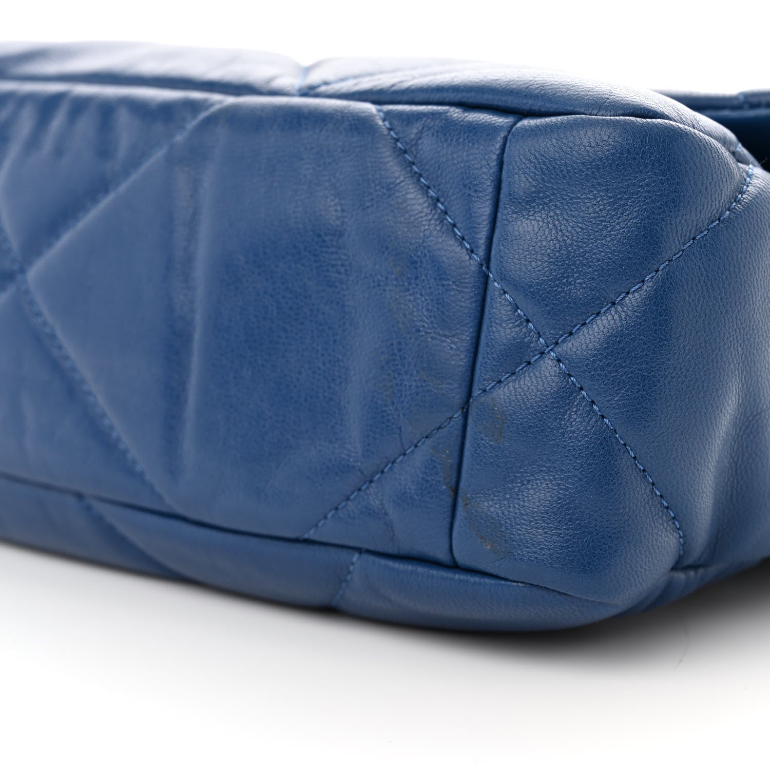 Chanel Goatskin Quilted Medium Chanel 19 Flap Dark Blue 10 of 14