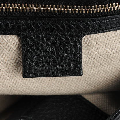 Gucci Pebbled Calfskin Medium Soho Shoulder Bag Black 6 of 7