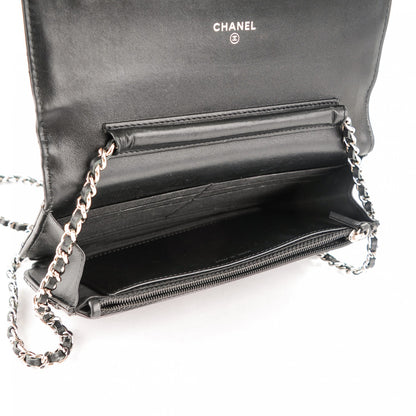 Chanel Patent Quilted Brilliant Wallet On Chain WOC Black 8 of 8