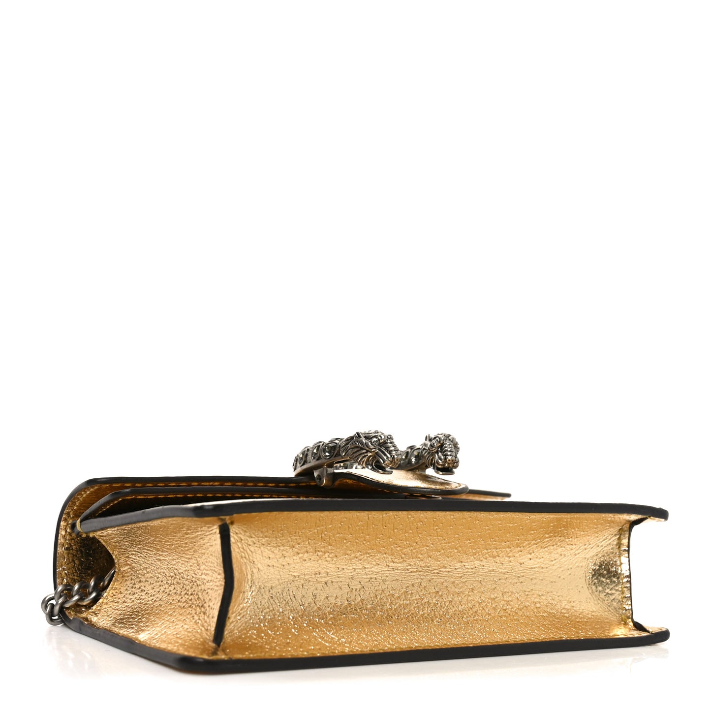 Metallic Calfskin Super Mini Dionysus Shoulder Bag Gold