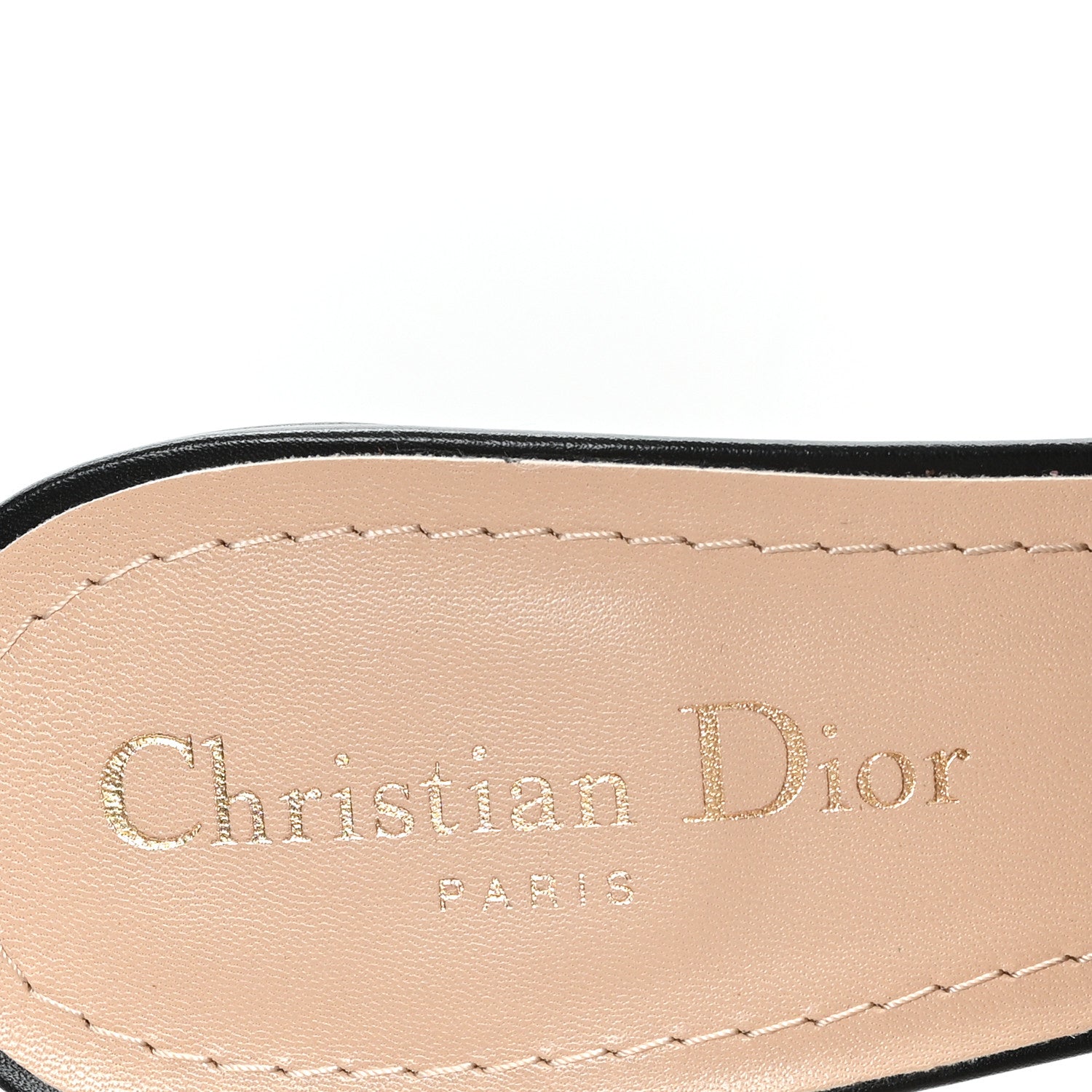Christian Dior Cotton Embroidered Dway 85mm Slide Sandals 40 Black 8 of 10
