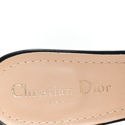 Christian Dior Cotton Embroidered Dway 85mm Slide Sandals 40 Black 8 of 10