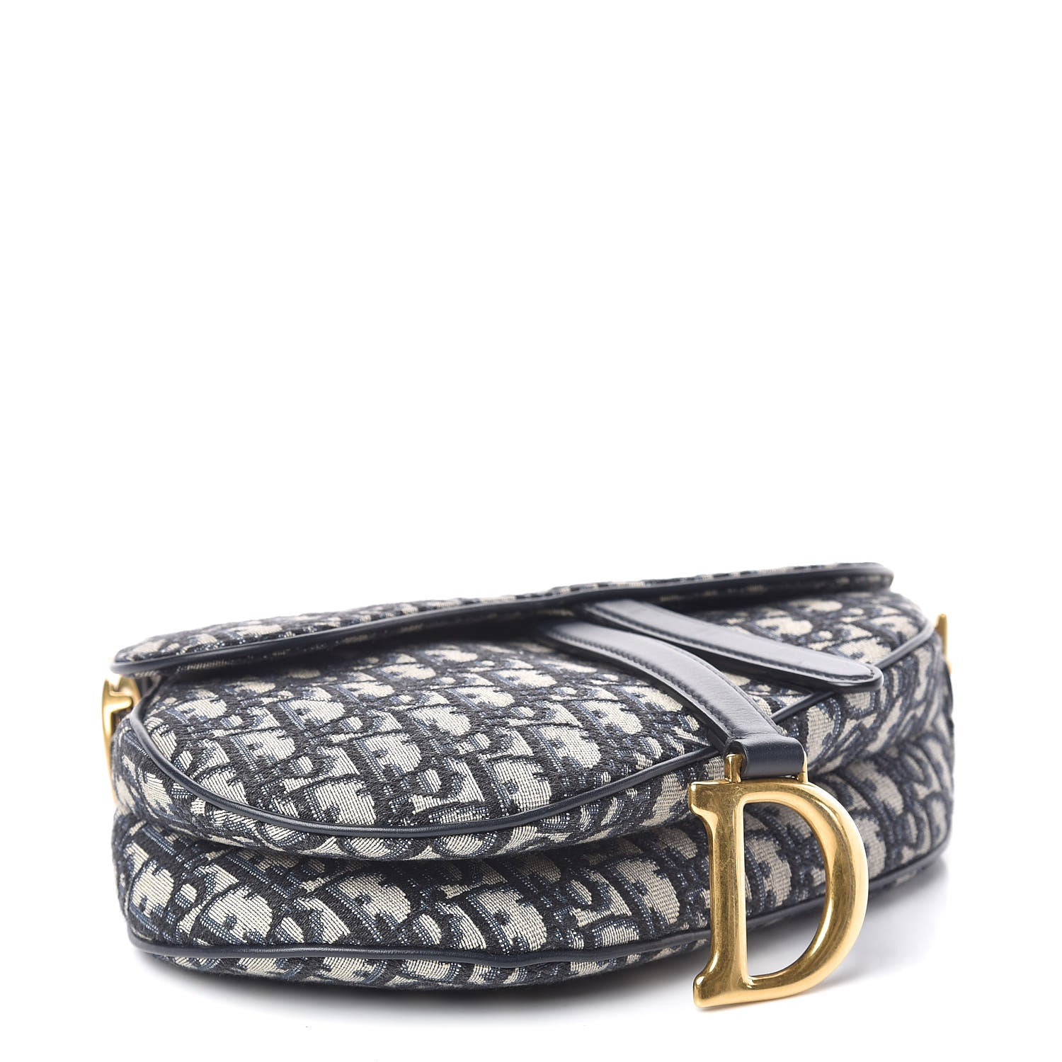 Christian Dior Oblique Saddle Bag Blue 4 of 11