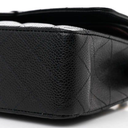 Chanel Caviar Quilted Medium Double Flap Black 10 of 11