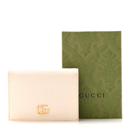 Gucci Dollar Calfskin Bi- Color GG Marmont Card Case Oatmeal Light Green 9 of 9