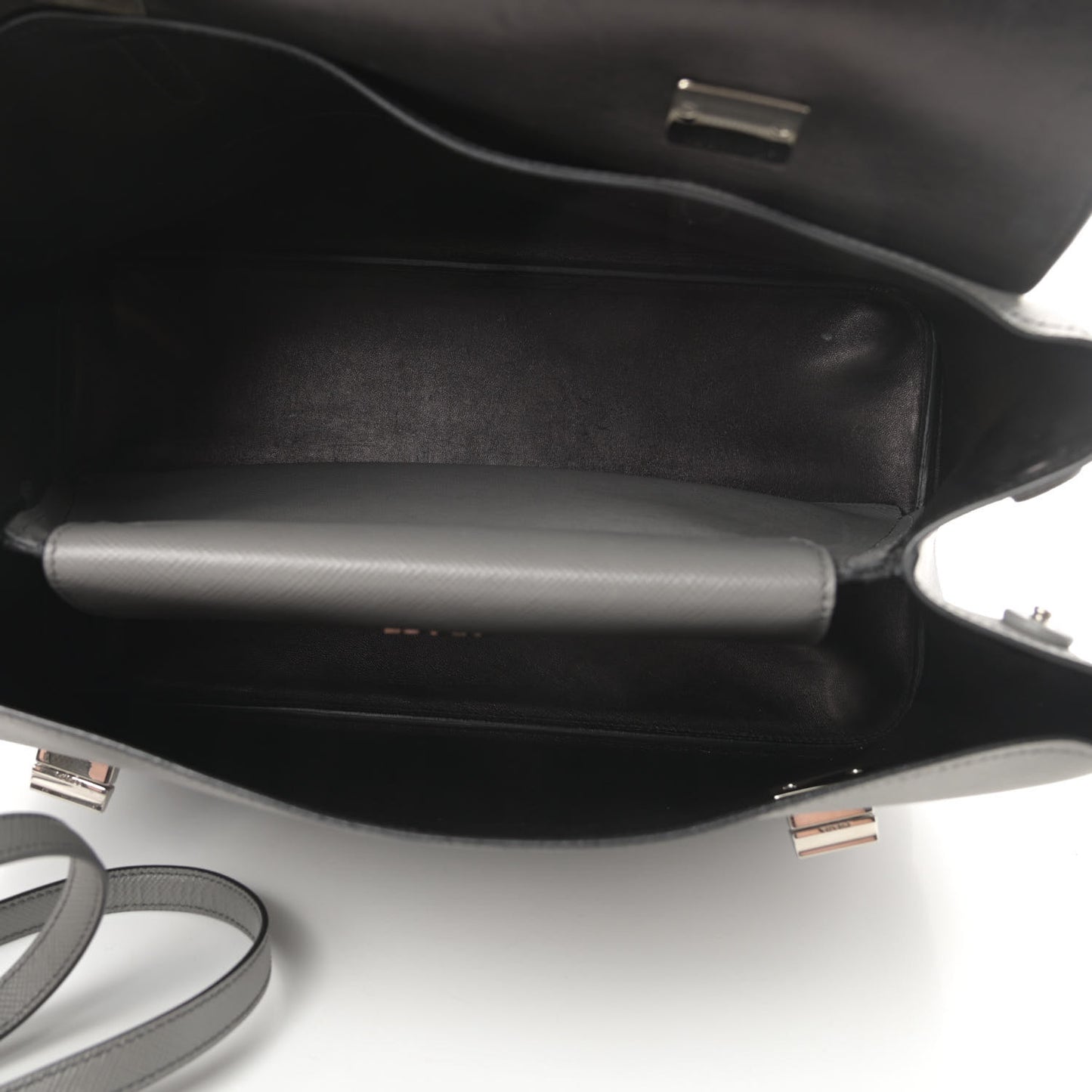 Saffiano Cuir Convertible Top Handle Tote Marmo
