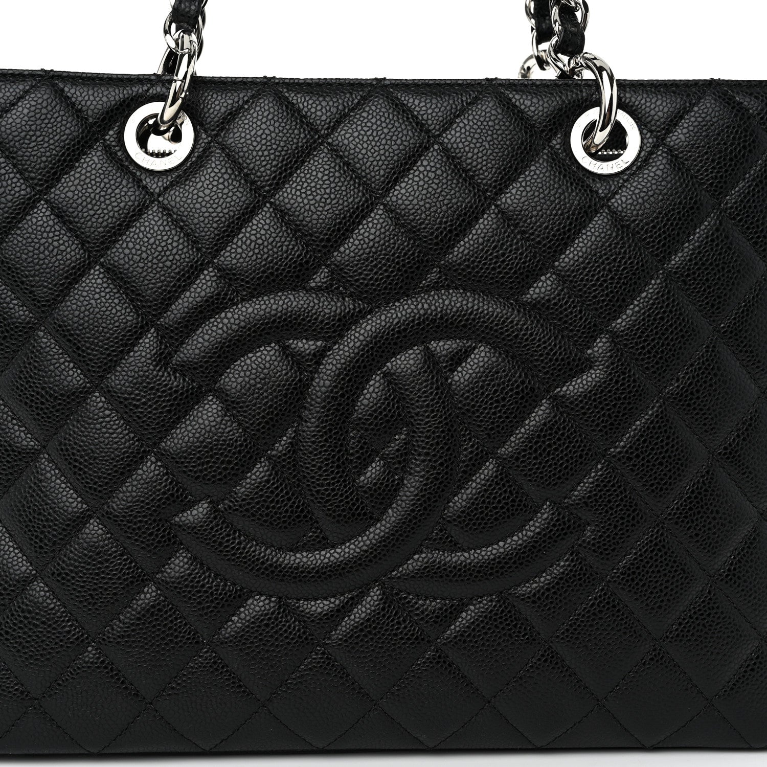 Chanel Caviar Quilted Grand Shopping Tote GST Black 8 of 12