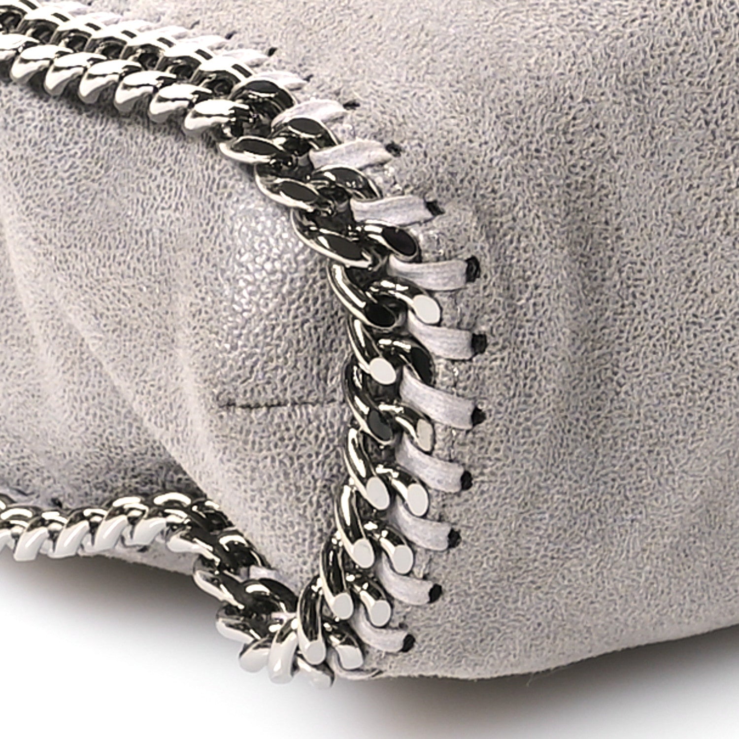 Stella McCartney Shaggy Deer Falabella Fold Over Tote Light Grey 9 of 10