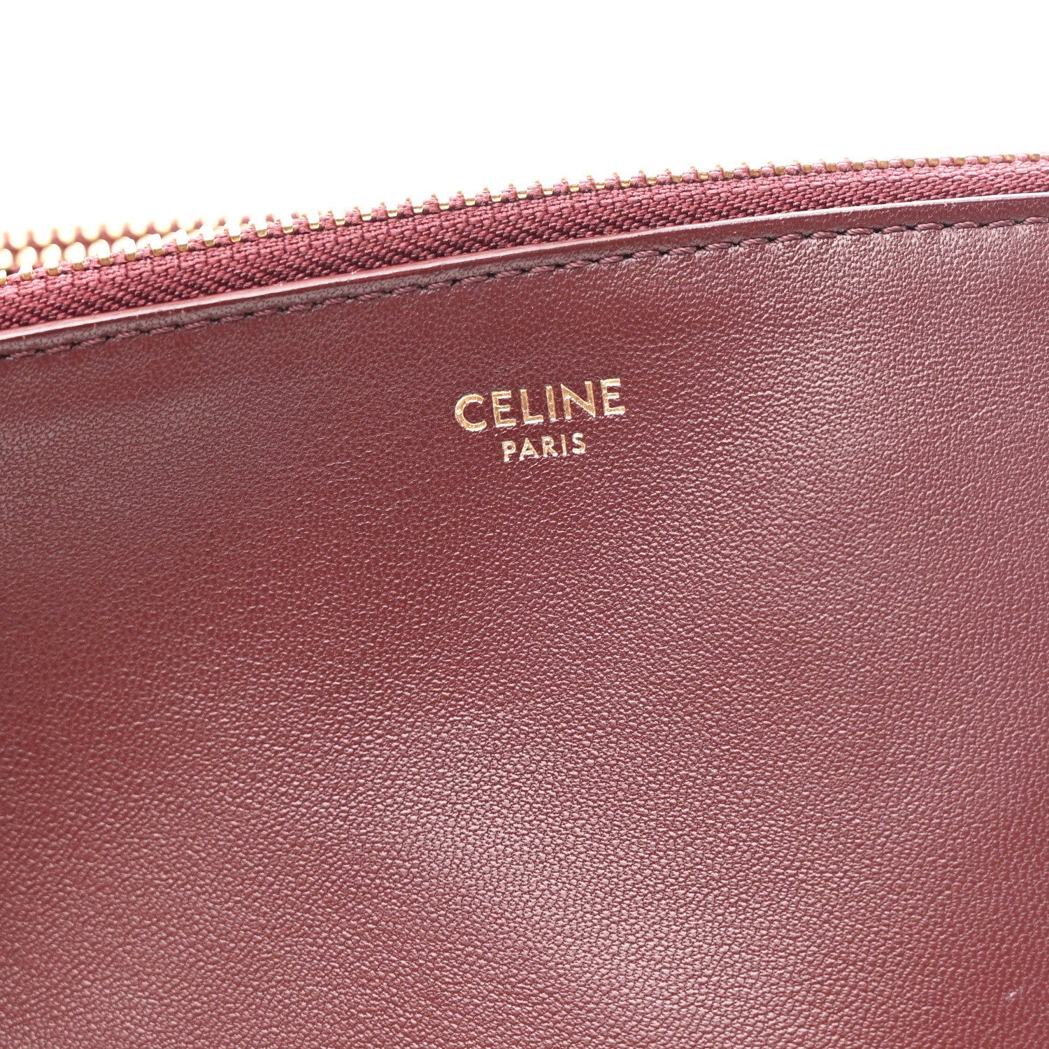 Celine Lambskin Small Trio Crossbody Bag Burgundy 8 of 12