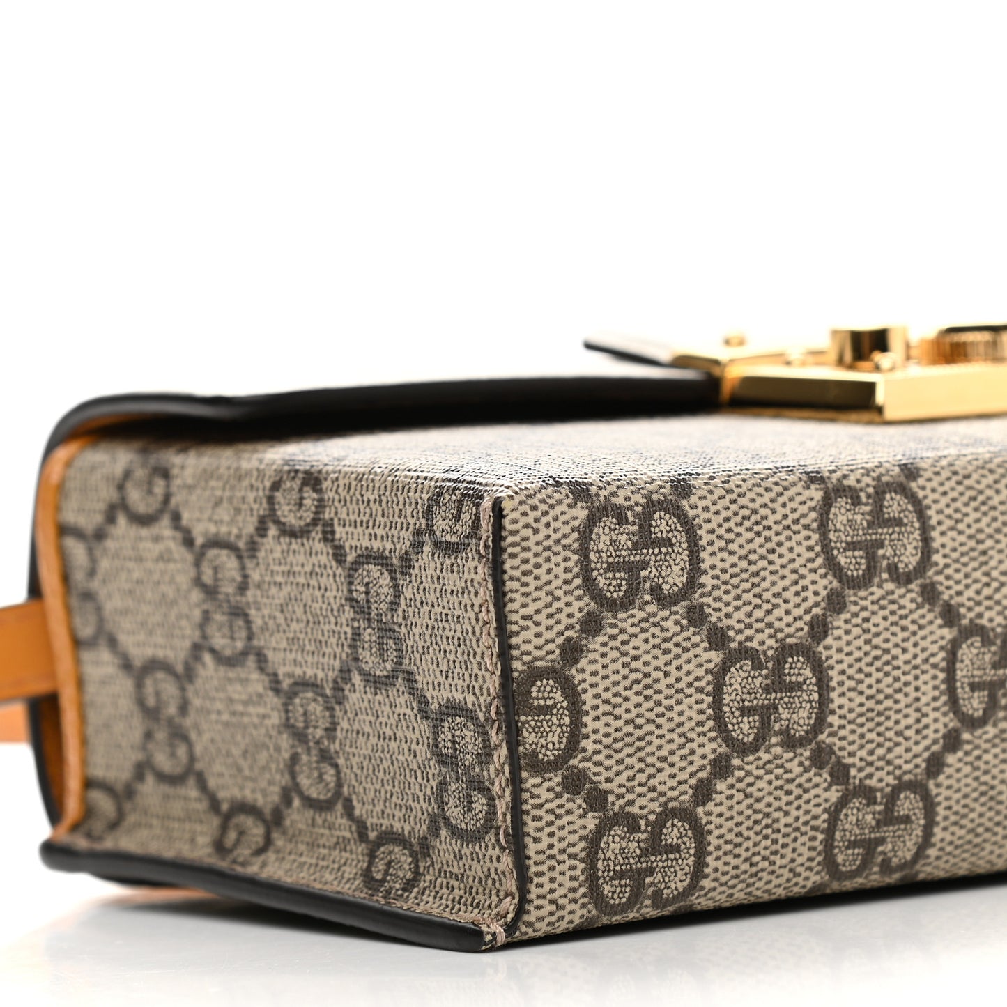 GG Supreme Monogram New Sakai Calfskin Mini Padlock Top Handle Shoulder Bag Beige Ebony Mystic White Sun Oil