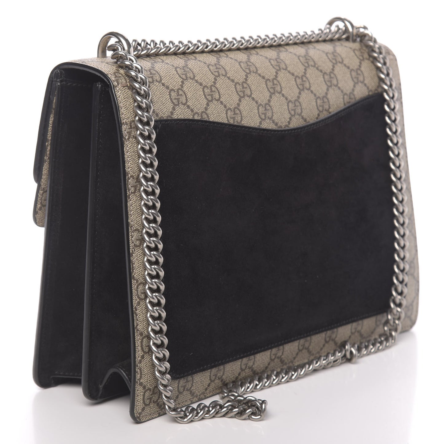 GG Supreme Monogram Medium Dionysus Shoulder Bag Black