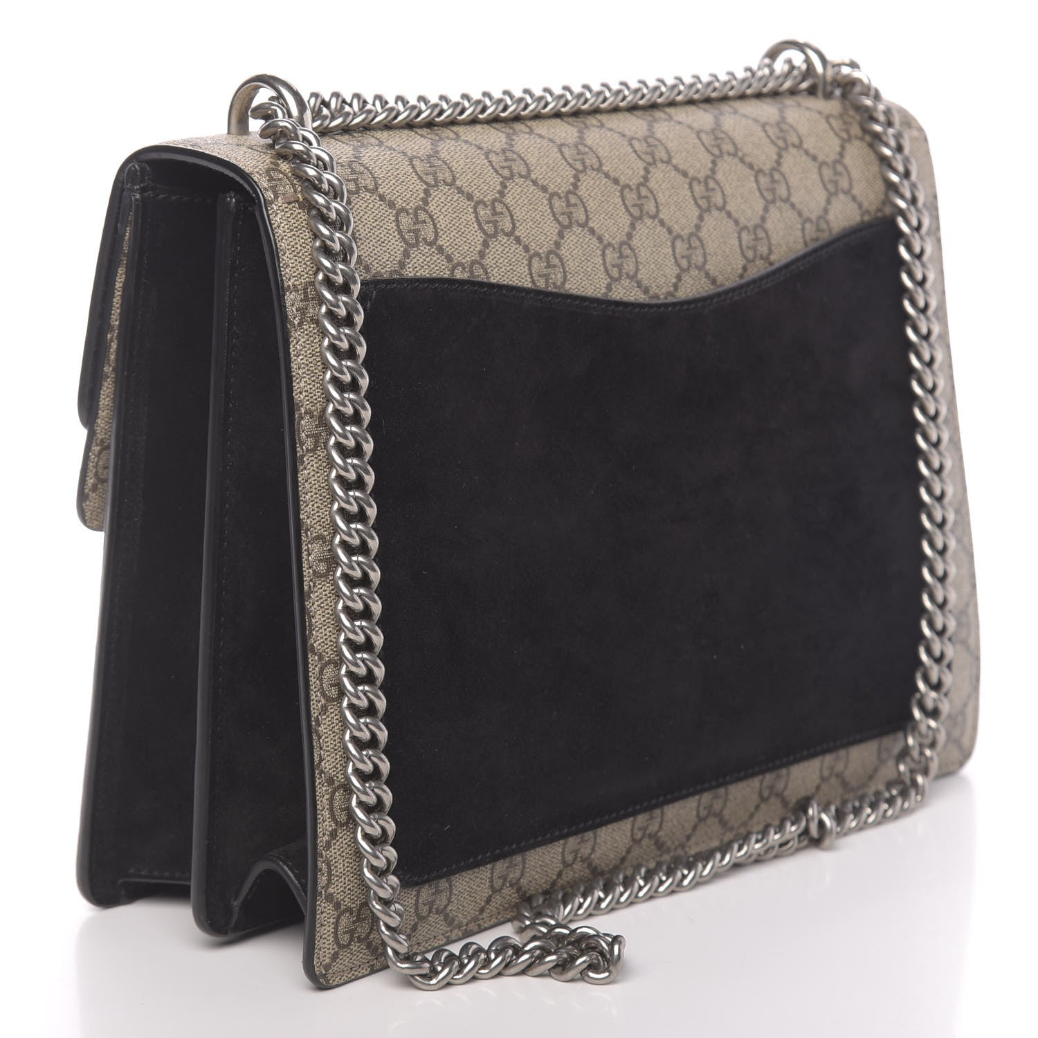 Gucci GG Supreme Monogram Medium Dionysus Shoulder Bag Black 3 of 10