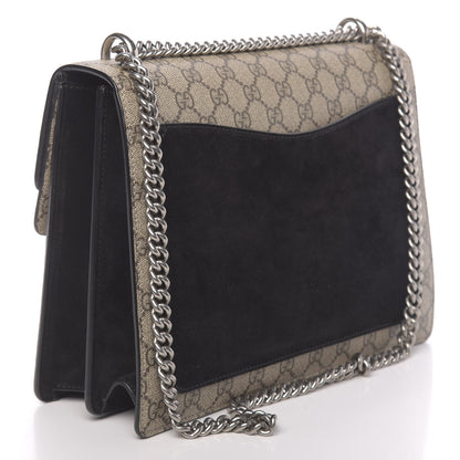 Gucci GG Supreme Monogram Medium Dionysus Shoulder Bag Black 3 of 10