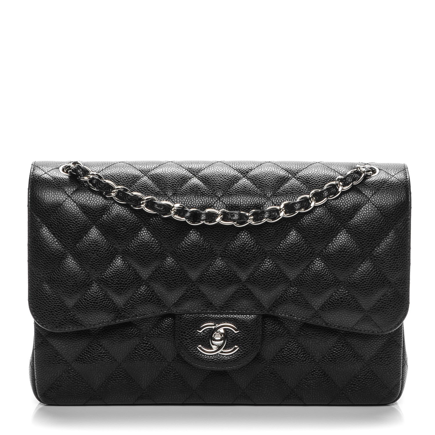 Chanel Caviar Quilted Jumbo Double Flap Black 1 of 7