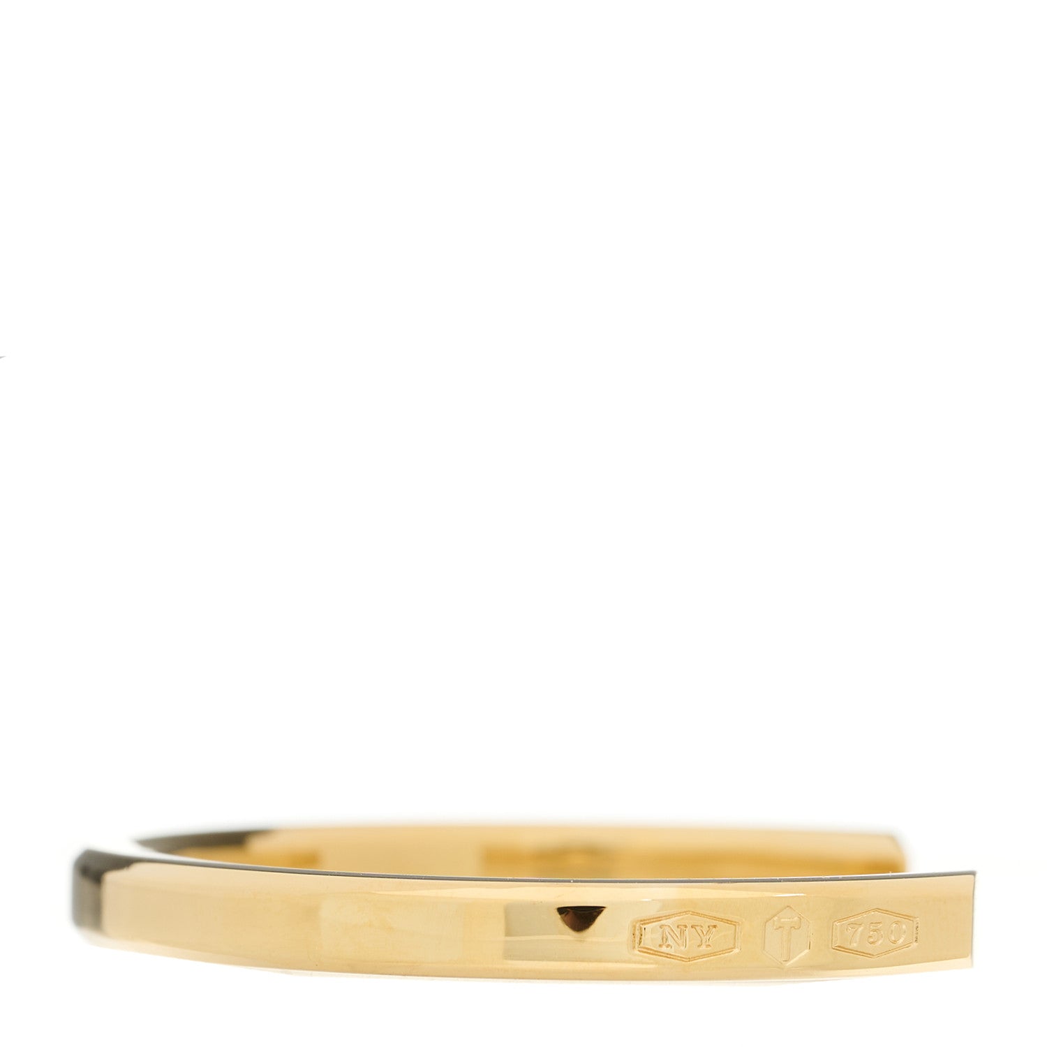 Tiffany 18K Yellow Gold Narrow 1837 Makers Cuff Bracelet 3 of 6