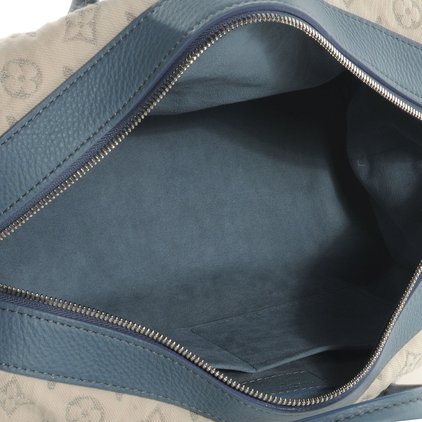 Monogram Denim Speedy Round Blue