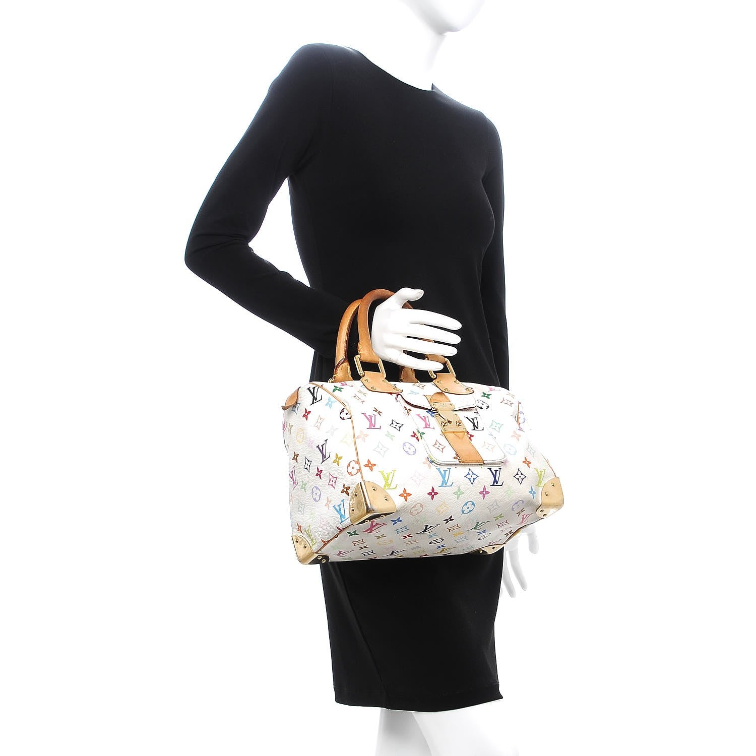 Louis Vuitton Monogram Multicolor Speedy 30 White 2 of 18