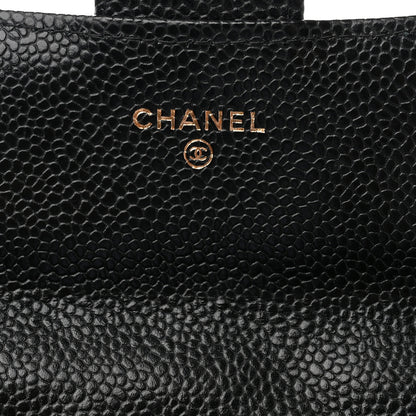 Chanel Caviar Quilted Large Gusset Flap Wallet Black 6 of 9