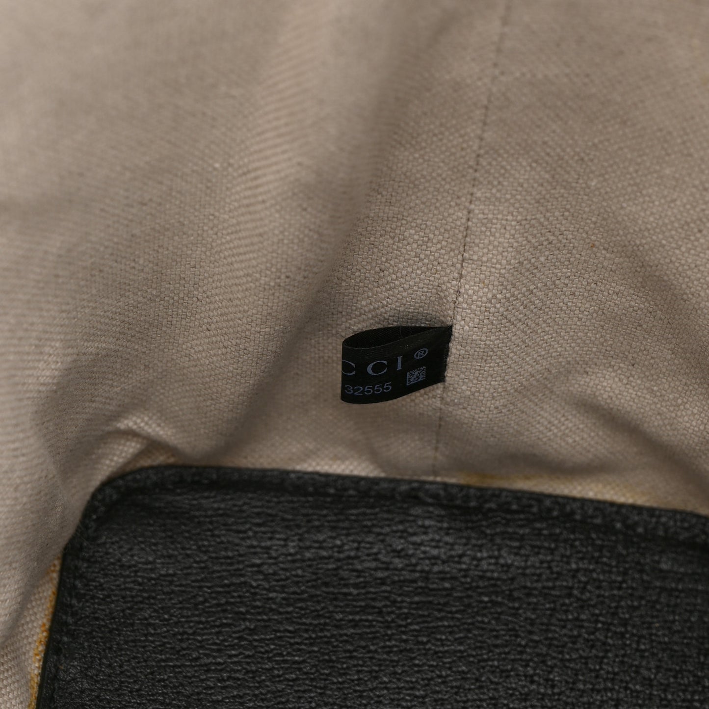 Textured Dollar Calfskin Medium Ophidia Shoulder Tote Bag Black