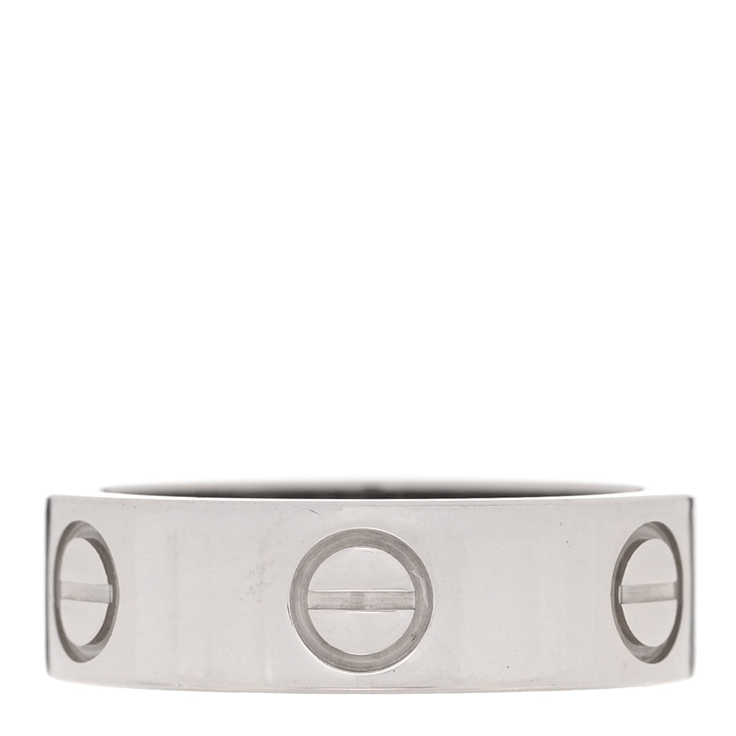 Cartier 18K White Gold 5.5mm LOVE Ring 49 4.75 3 of 4