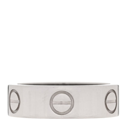 Cartier 18K White Gold 5.5mm LOVE Ring 49 4.75 3 of 4
