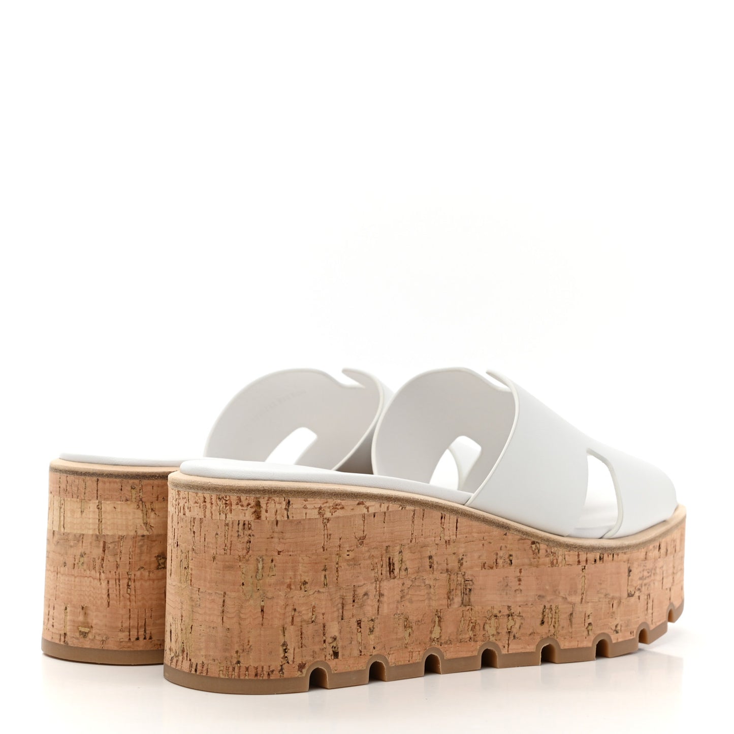 Calfskin Cork Eze 30 Sandals 39 White