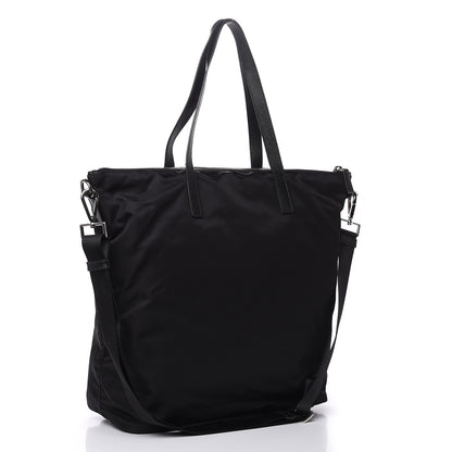 Prada Tessuto Nylon Saffiano Vela Shopping Tote Black 3 of 9