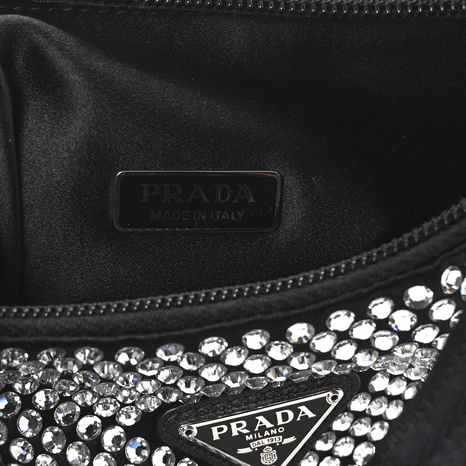 Prada Satin Crystal Mini Re-Edition 2000 Bag Cristal 6 of 9
